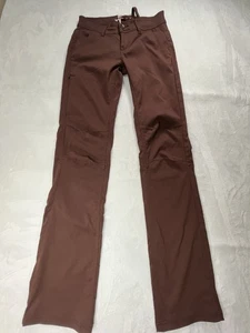 NUEVO CON ETIQUETAS PRANA Halle Mujer 0 Pantalones Altos Marrón Elastizado Zion 35" Entrepierna Tiro Bajo - Imagen 1 de 14