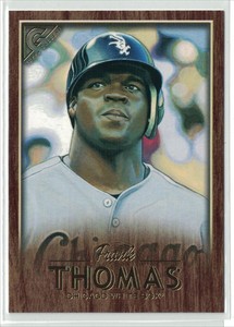 2018 Topps Gallery Wood Parallel Frank Thomas Chicago White Sox #112