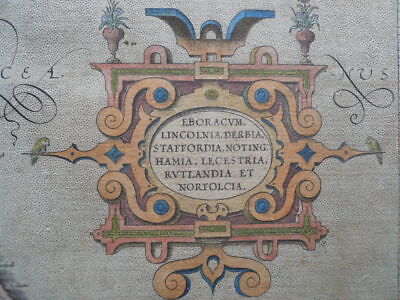 MAPPA Di Mercatore & Hondius 1595 - 1634 Nord Est Dell'Inghilterra Antico Originale, Olandese ° § • 415.91€