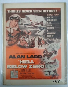 Vintage Film Druck Werbung Hell Below Zero Alan Ladd Joan Tetzel 1950er - Bild 1 von 1