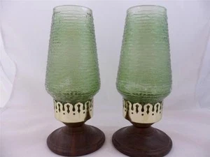 Vintage Globus Kerzenständer Nu-Trend Metallfuß Glaskugeln Art Deco USA - Bild 1 von 10