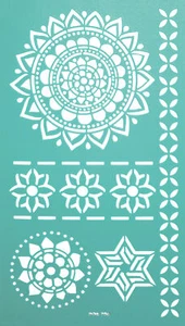 Stencil Adhesive Repositionable Mandala 11,5 x 20,5cm - Picture 1 of 1
