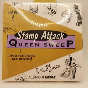 NEW! Rubber Stamp Set-7 In All With A Queen Theme, Stamp Attack, Queen Sweep, - Picture 1 of 6