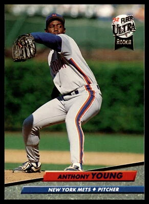 1992 Ultra #238 Anthony Young   Rookie New York Mets - Image 1 of 2