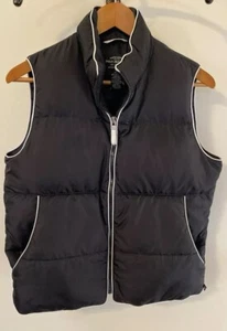 Chaleco acolchado Ralph Lauren para mujer cremallera completa negro blanco talla M 55 % plumón 45 - Imagen 1 de 9