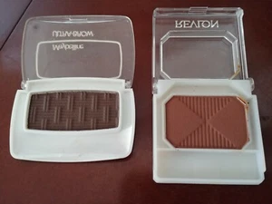 LOT 2 REVLON & MAYBELLINE PRESSED POWDER EYESHADOW MAKE-UP PROFESSIONAL SHADES - Picture 1 of 10