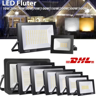 10W 20W 30W 50W 70W 100W 300W 500W LED Spotlight Outdoor Floodlight IP65 - Image 1 of 4