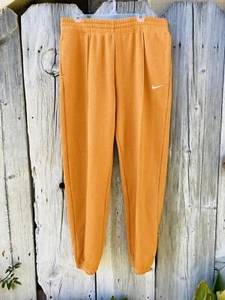 Nike Sportswear Essential Collection Womens Fleece Orange Sweatpants Size L - Picture 1 of 5