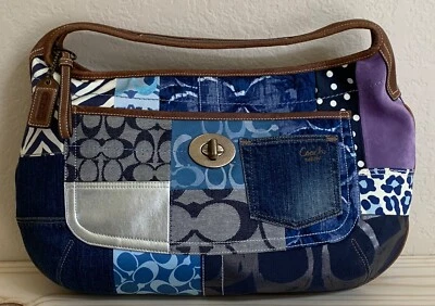 Bolso de Mano Hobo Coach Denim Patchwork Ergo XL 10809 NUEVO CON ETIQUETAS Foto 1 de 4