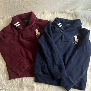 lot of 2 Polo Ralph Lauren Boys Big Pony Knit Mock Neck Sweaters size 5 - Picture 1 of 10