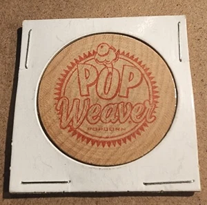 Pop Weaver Popcorn Vintage Wooden Nickel Indiana State Fair Indianapolis IN USA - Picture 1 of 2