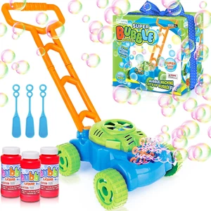 Bubble Lawn Mower for Toddlers 1-3, Bubbles Blowing Push Toys, Summer Outdoor - Picture 1 of 11