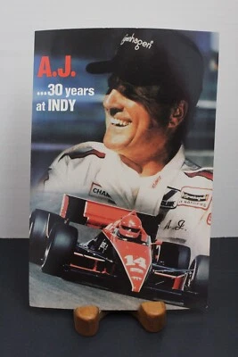 Vintage A.J. Foyt 30 Years at Indy Hero Card - Image 1 of 3