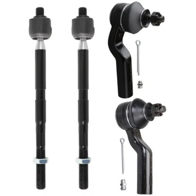 4Pcs For 2012-2018 FORD FOCUS ESCAPE C-MAX Front Inner and Outer Tie Rod Ends - Image 1 of 4