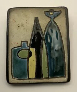 Astrid Tjalk Fyrbo Brooch 20C Design Danish Bottles Pin brooch - Picture 1 of 5
