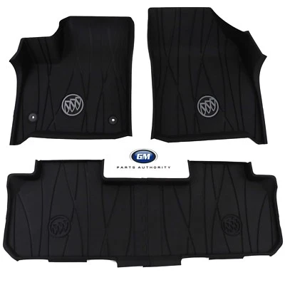 2018-2022 Buick Enclave All Weather Front & 2nd Row Floor Liners Ebony OEM GM - Image 1 of 4