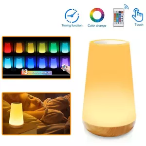 LED Nachttischlampe Nachtlicht Touch Dimmbar RGB Kinder USB Aufladbar Babyzimmer - Bild 1 von 15