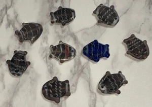 Vintage Crafting Glass Loose Fish Beads Jewelry Making Lot Q-35 - Picture 1 of 5