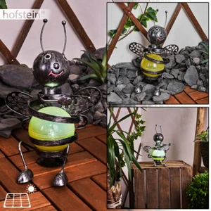 LED Solar Exterior Jardín Lámparas Luces Negro/amarillo Patio Iluminación Interruptor - Imagen 1 de 10