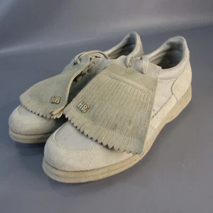 Botines de golf Hush Puppies de colección para mujer talla 7 picos de metal flecos solapa zapatos - Imagen 1 de 15