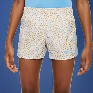 NEW Nike Girls' 10K2 Animal AOP Shorts Gray/Blue/Gold 100% Polyester  LARGE - Picture 1 of 6