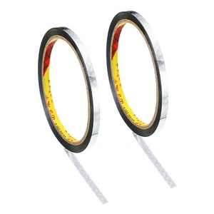 2pcs 5mmx30m Prism Tape Holographic Reflective Adhesive Craft Wrap Decor, Silver - Picture 1 of 5