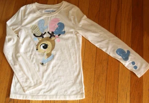 GIRLS * LIMITED TOO * LONG SLEEVE CHRISTMAS / HOLIDAY REINDEER TEE w/ BLING ~ 8 - Picture 1 of 2