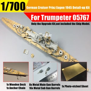 1/700 Tedesco Heavy Cruiser Prinz Eugen Kit Super Dettaglio per Trombettiere 05767 - Foto 1 di 12