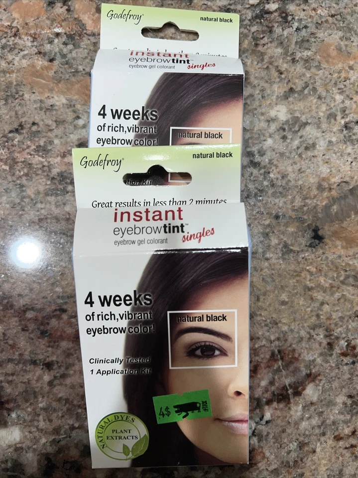 Godefroy Instant Eyebrow Tint Natural Black- 1 Applicator Kit-2pk - Image 1 of 1