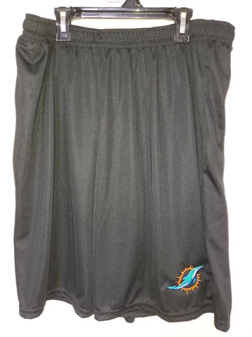 0724-1 Mens NFL MIAMI DOLPHINS Polyester Jersey SHORTS Embroidered Black NEW Cover