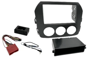 Single or Double ISO DIN Car Stereo Dash Trim Kit SWC Wire Harness Deck Install - Picture 1 of 1