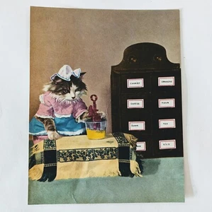 Druck Katze Plätzchen backen 1953 - Bild 1 von 4