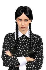 Weekday Wednesday Addams Inspired Adult Wig - Picture 1 of 1