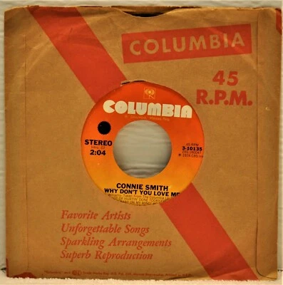 CONNIE SMITH "Why Don't You Love Me / Loving You" 45 RPM Columbia 3-10135 - Image 1 of 4
