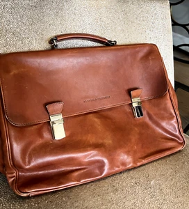 BRUNELLO CUCINELLI Tan Leather Briefcase Bag - Picture 1 of 12