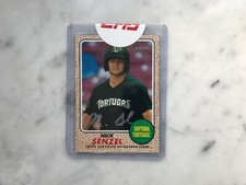 2017 Topps Heritage Minors NICK SENZEL Real One Auto Silver Ink Reds