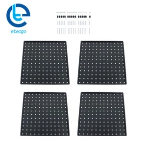 4 Pcs Pegboard Metal Pegboard Wall Panels - Pegboard Wall Organizer System - Picture 1 of 15
