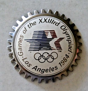 1984 Los Angeles Olympics Souvenir Collector's Emblem 4" Car Badge, Lot A - Bild 1 von 2