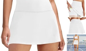 Womens Skort Tennis Skirt with Pocket Shorts Mini Golf Skirts High Waisted - Picture 1 of 7