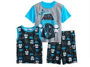 Star WARS Pajamas Set Boy's 8 NWT Shirt Tank Top Shorts DARTH Vader Stormtrooper - Picture 1 of 4