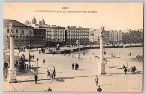 Vintage Postcard~ Alameda Apodaca Seafront Promenade~ Saints~ Cádiz, Spain - Picture 1 of 2