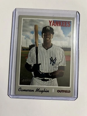 2019 Topps Heritage High Number Short Print Cameron Maybin - Image 1 of 2
