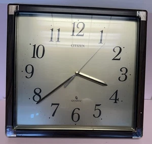 Reloj de Pared Ejecutivo Citizen Vintage Cuarzo Japón Cara Dorada Excelente Estado - Imagen 1 de 9