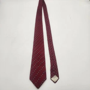 Vintage Christian Dior Paris New York Red classic 100% all silk luxury neck tie - Picture 1 of 6