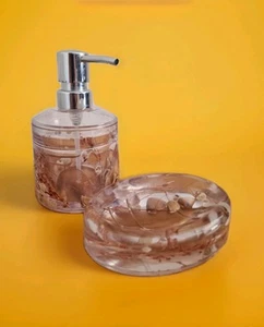 2er Set Schalen im Seifenspender Lotion für Badezimmer Seifenstück Versuch Modern Dekor - Bild 1 von 11