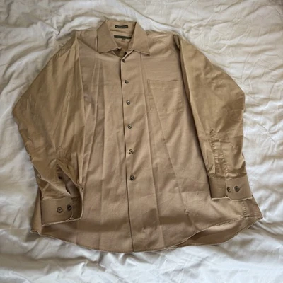 Camisa de vestir Daniel gris para hombre 100 % algodón marrón 16,5 32/33 Foto 1 de 3