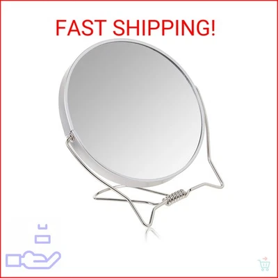 Espejo de maquillaje de dos caras Goody con soporte - 1X y 3X aumento de doble cara -  Foto 1 de 2