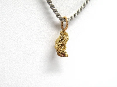 Genuine Natural Alaskan - Yukon Gold nugget Pendant with large round solid bail - Image 1 of 4