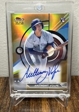 ANTHONY VOLPE 2023 Topps Finest Finest Autographs Gold Refractor #FA-AV /50
