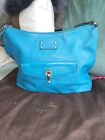 Kate Spade Bright Sea Blue/Turquoise Distressed Hobo Leather Bag Med Beautiful